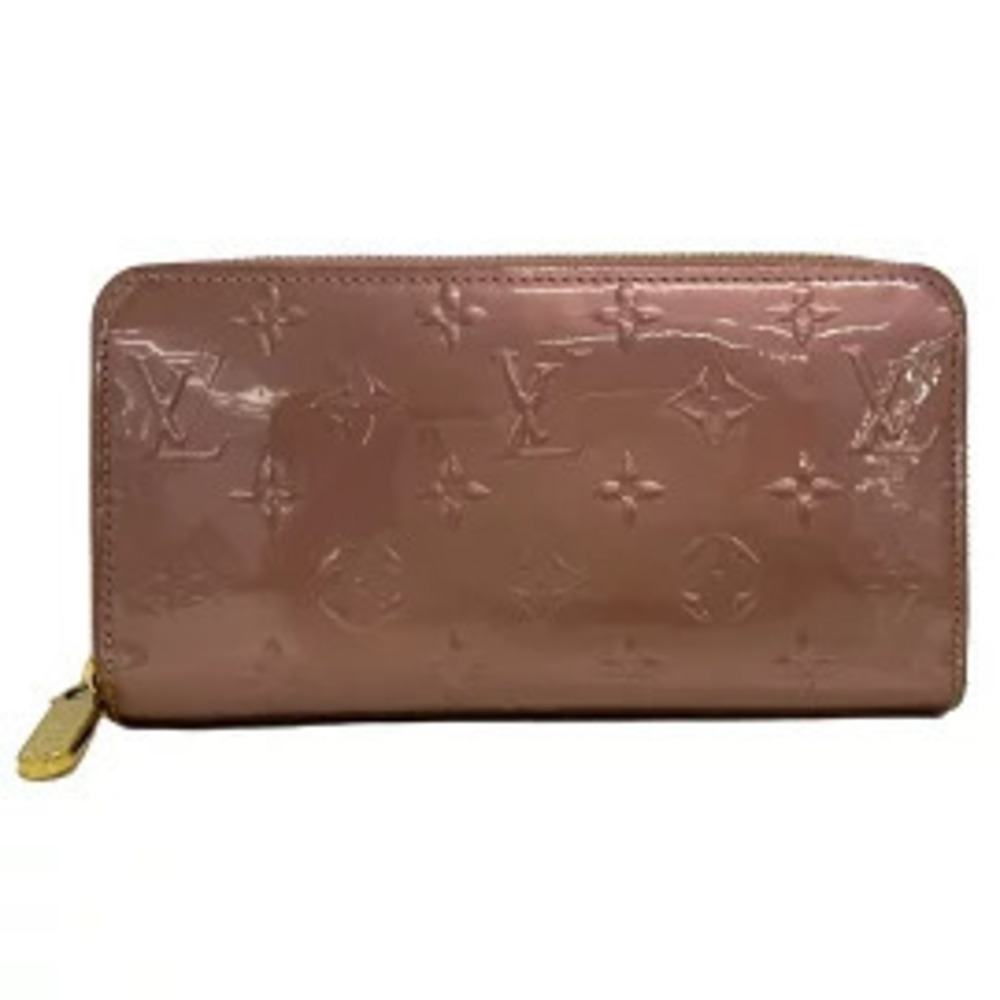 LOUIS VUITTON Zippy Wallet Long Pearl Pink Leather